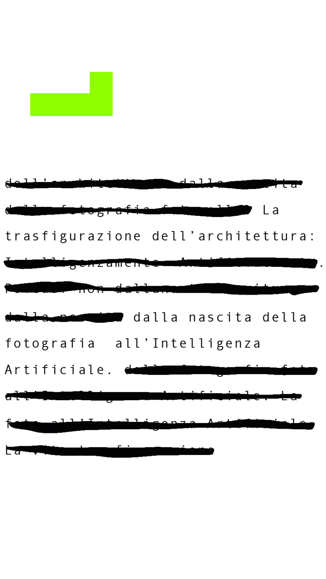 Addio al linguaggio